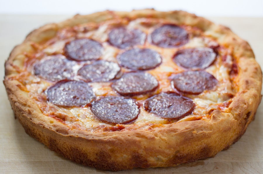 Deep Dish Gluten-Free Pizza via @kingarthurflour
