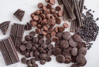 Types of chocolate next to each other