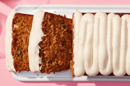 Sliced carrot snacking cake