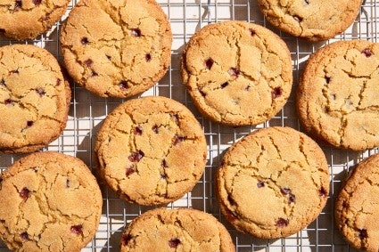 Peanut Butter and Jelly Cookies on a cooling rack